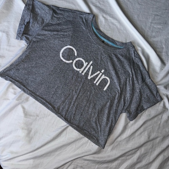 Calvin Gray Crop Top new with tags - Picture 1 of 3